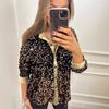2024 Autumn/Winter Fashion Loose Long Sleeve Sequin Shirt