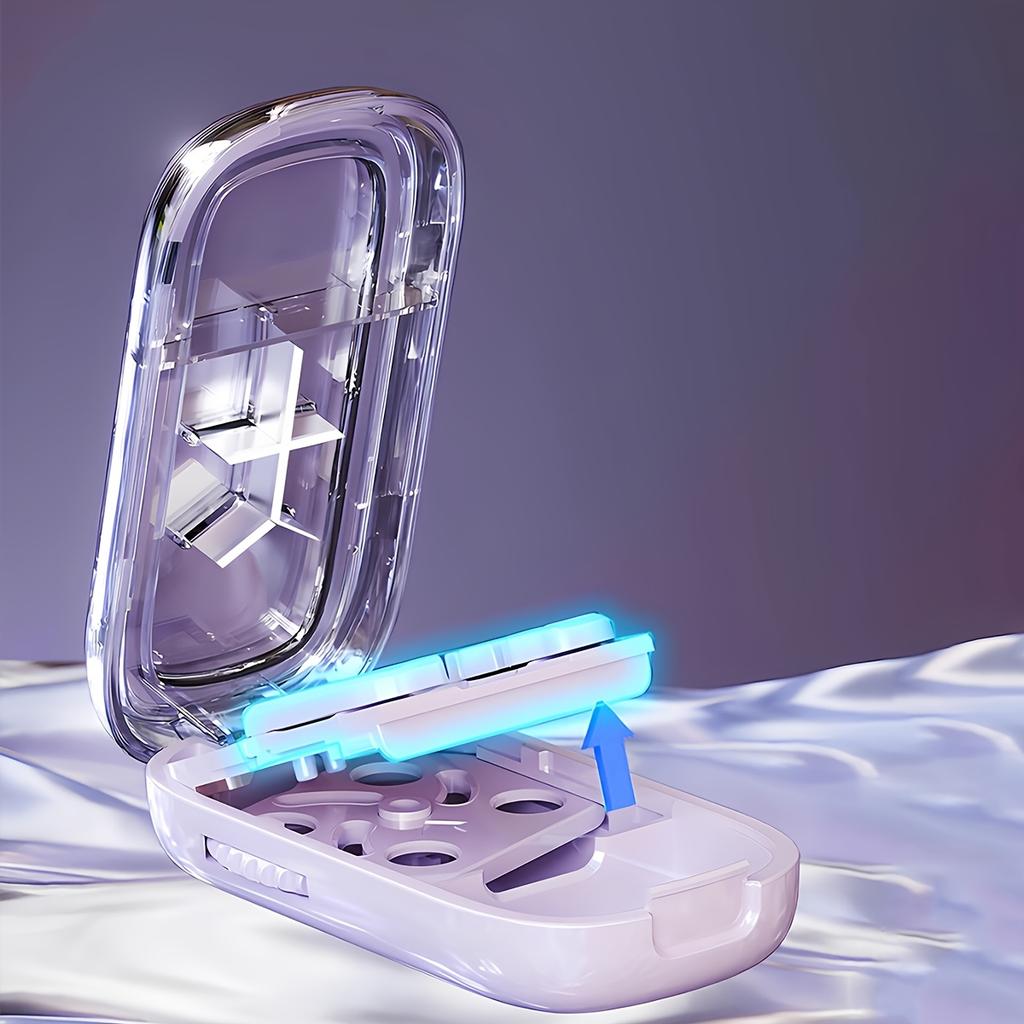 Portable Pill Cutter and Divider, Suitable for Small and Micro Tablets, Precisely Aligns Tablets, Accurately and Evenly Divides Into Half, Thirds