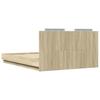Bed Frame with Headboard Sonoma Oak Finish 120 x 200 cm Engineered Wood