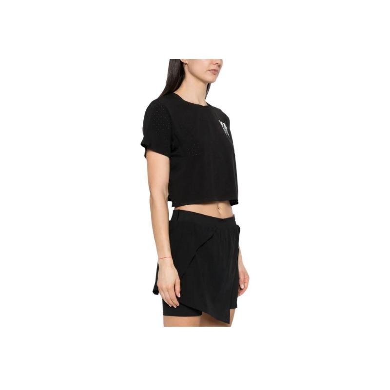 Y-3 Logo Print Crew Neck Short Sleeve T-Shirt Women Tops Black IR7096