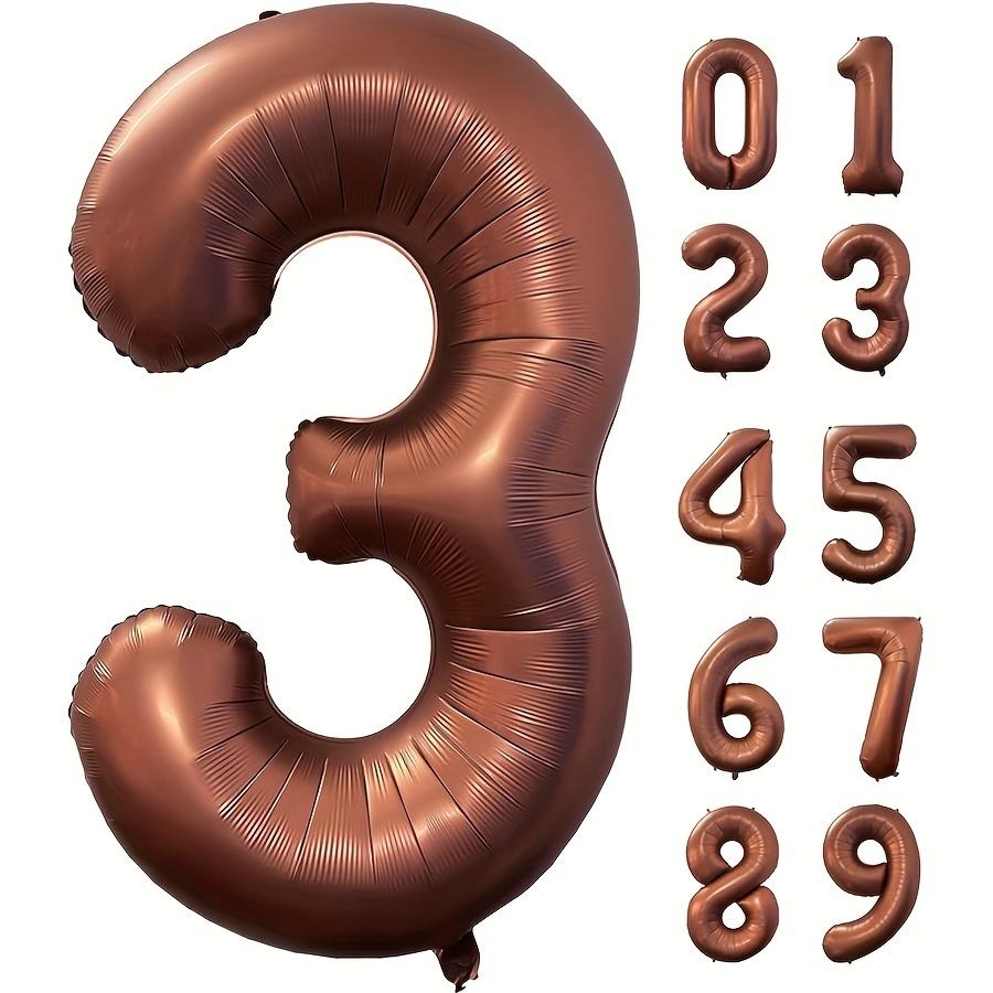 1pc 40inch Brown Aluminum Foil Balloon Number 23 Party & Celebration Decor, Wedding, Christmas, New Year, Valentine'S Day, Birthday Supplies
