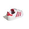 adidas Oryginalne Superstar Cf Wygodne do codziennego noszenia Trwałe Niskie Buty do chodzenia Buty dla niemowląt Białe Czerwone GV8863