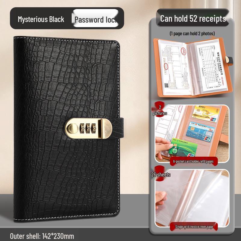Password-Protected Bill, Check, and Receipt Organizer