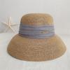 Hat Women's Summer Sunscreen Sun Hat Fisherman Straw Hat Bowler Hat Seaside Beach Hat Travel Breathable