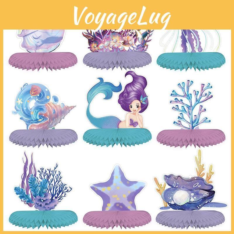Theme Mermaid Marine Paper Fan Honeycomb Ball For Event Decor Celebrations And