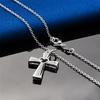 925 sterling silver 16-30 inch exquisite cross shaped zircon pendant necklace for women's fashionable wedding accessories