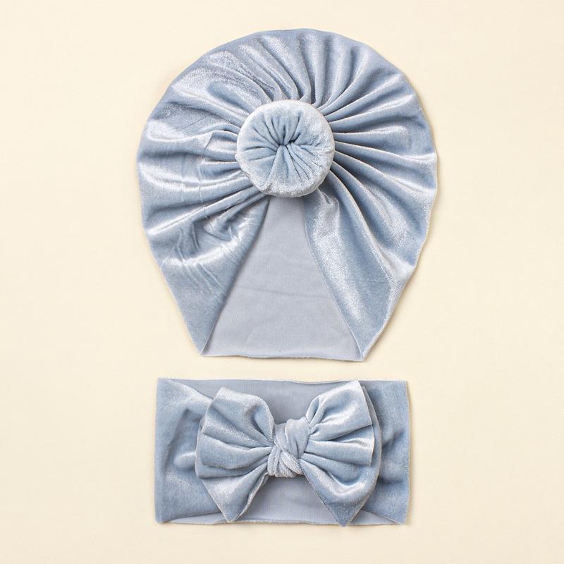 

New Baby Boneless Hat Children s Golden Velvet Cute Hat Donut Fontanelle Protector Baby Hat синий