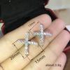 BELLA BOX Niche Cross X Stud Earrings For Women Foreign Style Design High-grade Sense Of Daily Commuting Fashion Earrings