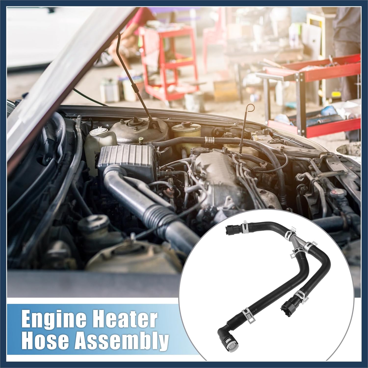 Engine Heater Hose Assembly No.BL1Z18472B HVAC Heater Outlet Pipe for Ford Expedition 2011-2014 Rubber Black Stylish Design