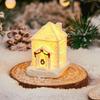 Resin Christmas Glowing Small House Cute Cartoon Table Decorations  New Year Decoration