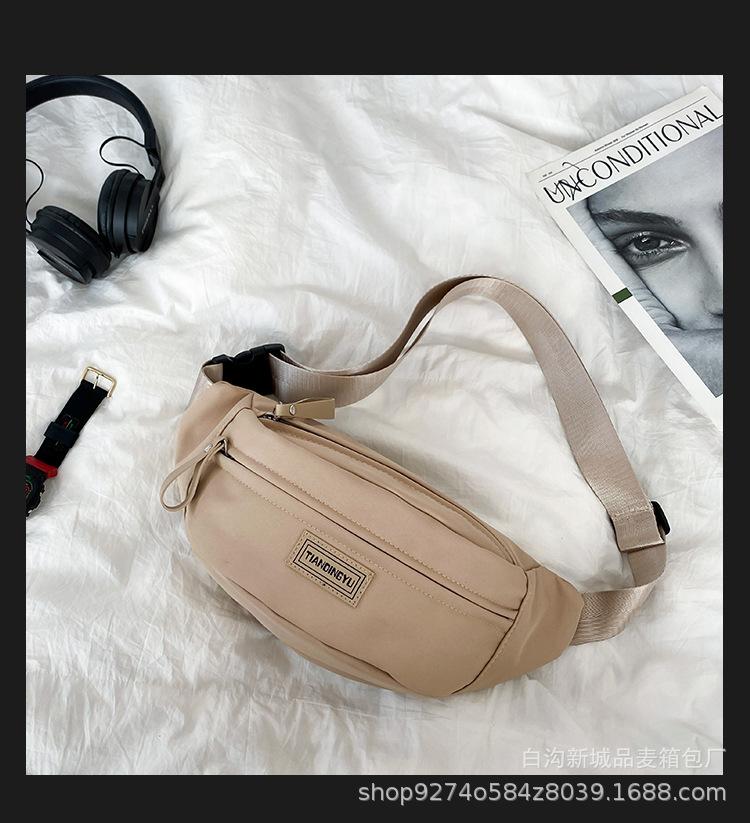 Summer Popular Couple Chest Bag Manufacturer Small Bag Women's New 2025 Popular Nylon Cloth Crossbody Bag Waist Bag