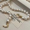 National Style Retro 8Mm Natural Freshwater Pearl Necklace Women'S Collarbone Chain Neck Chain For Mother Gift Commute