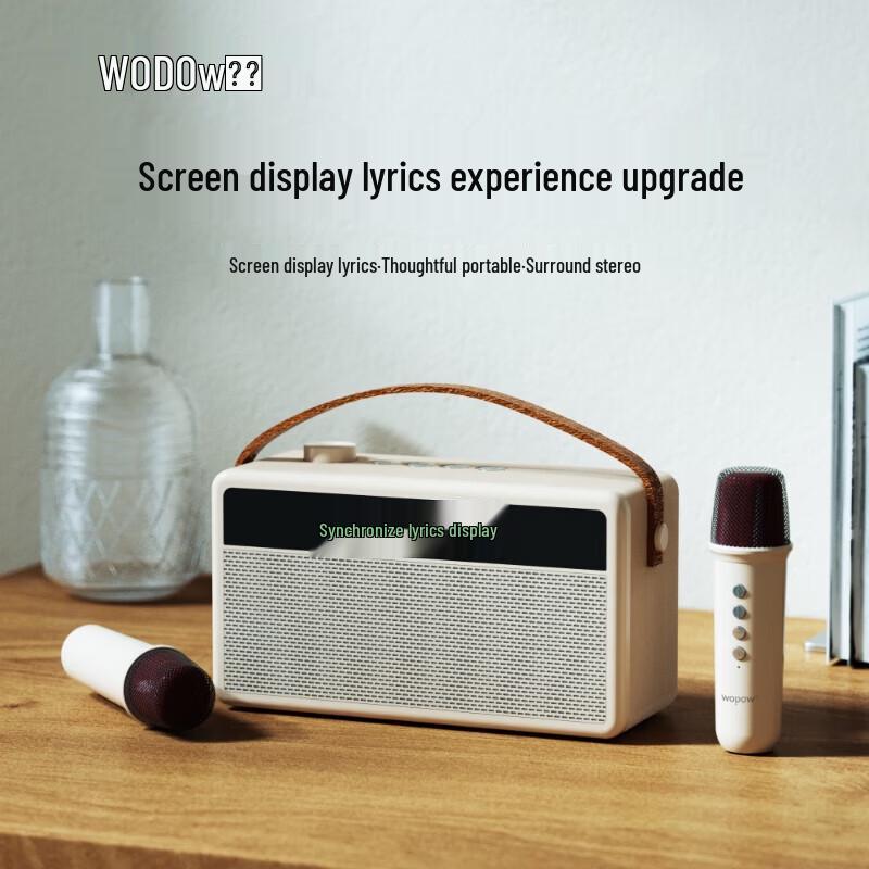 

WOPOW AP09 Wireless Bluetooth 5.3 Lyrics Speaker with Dual Microphones