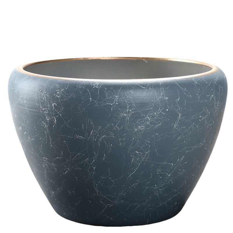 Nordic Style Extra-Large Ceramic Flower Pot for Indoor/Outdoor Use - Ideal for Money Tree, Pothos, and Creative Bonsai.