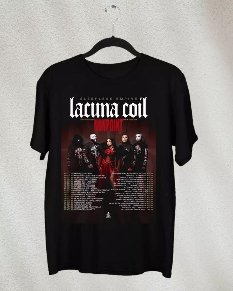LACUNA COIL Tour 2025 Collection Gift For Fan S to 4XL BL1089 Unisex T-Shirt M