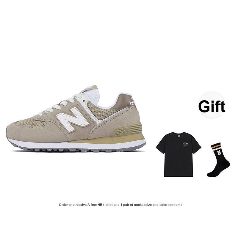 New Balance 574 Light Mushroom унисекс кроссовки коричневые керамические белые U574ESF