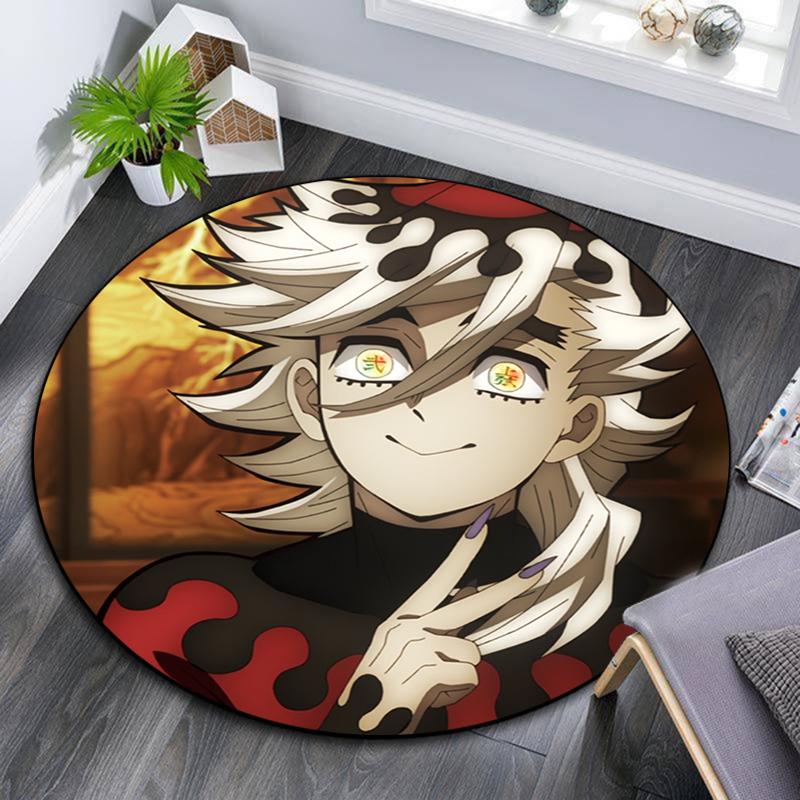 Cartoon Print Round Area Rug,Carpet Rug for Living Room Bedroom Sofa Playroom Decor,Non-slip Floor Mat