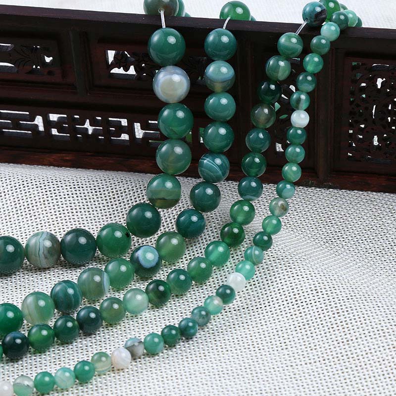 1 Strang/Lot 4 6 8 10 12 mm Schwarzer Naturstein Perlen Achate Yoga Spacer Runde Perlen für Schmuckherstellung DIY Halsketten Armbänder