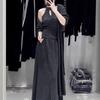 Korean Version Knitted Suit Women's Autumn and Winter Lazy Wind Knitted Cardigan Neck Vest Skirt Three-piece Set