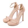 Fashion 2025 Fashion New Modern Round Toe Women's Shoes Summer Patent Leather Suede Glitter Platform High Heels Sexy Back Strap Sandals