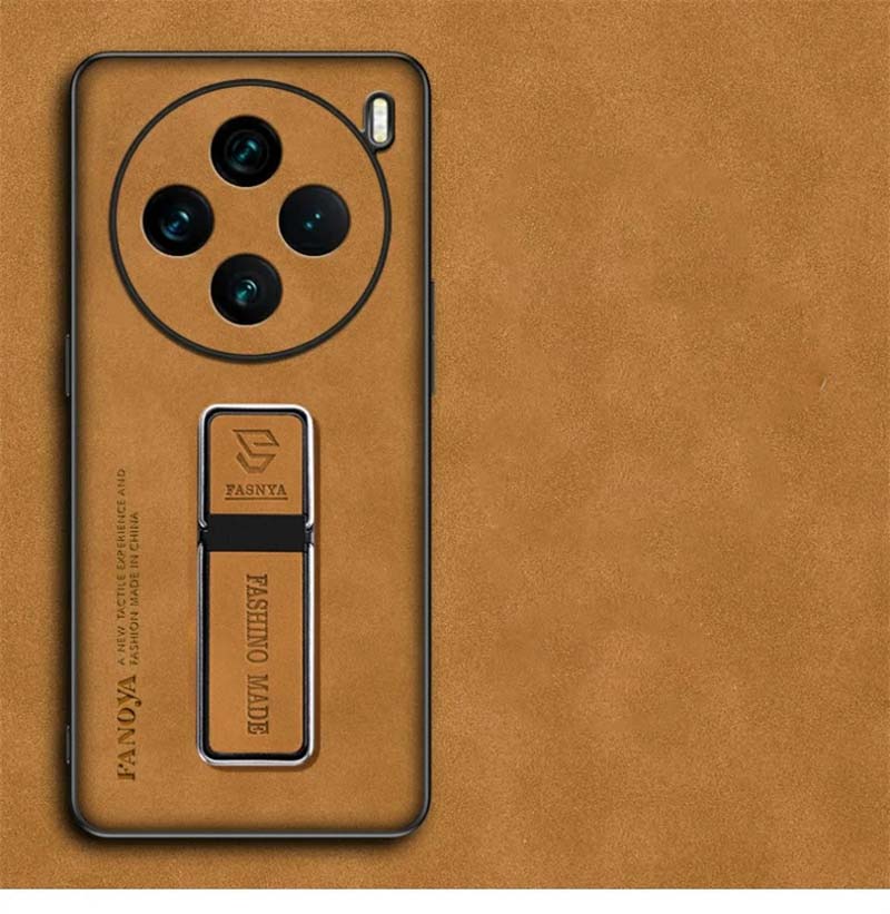 

Чехол-бампер из овчины для телефона Vivo X200 Pro Mini X 200, матовый держатель для кольца, задняя крышка для vivo X200Pro X100 Ultra X100S Pro, магнитный чехол-кольцо for VIVO X100 ultra жёлтый