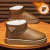 Unisex Short Snow Boots Men Women Winter Warm Faux Fur Lined Ankle Booties Non‑Slip Rubber Sole Casual Winter Shoes