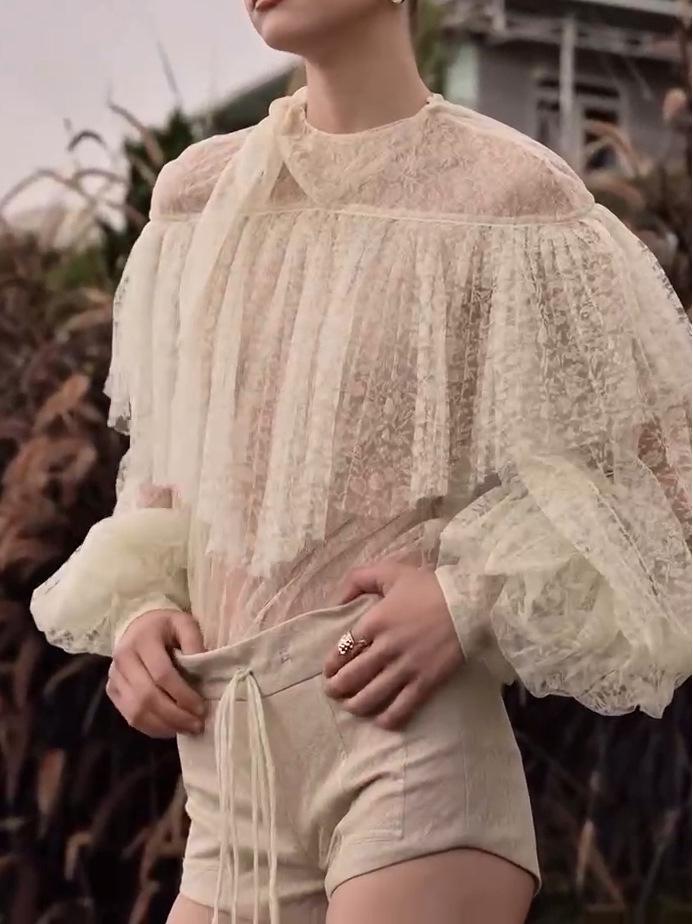 Osborne Court Victorian Lace Ruffle Blouse