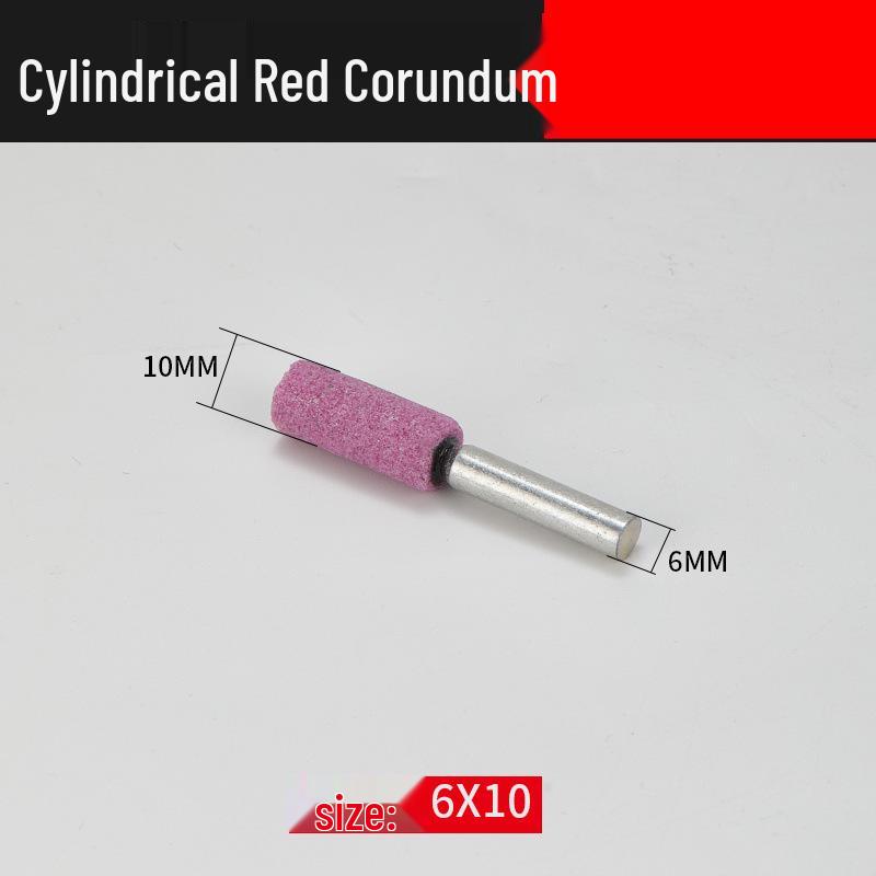 Red Corundum Grinding Wheel 6mm Shank | Metal & Ceramic Polishing Head