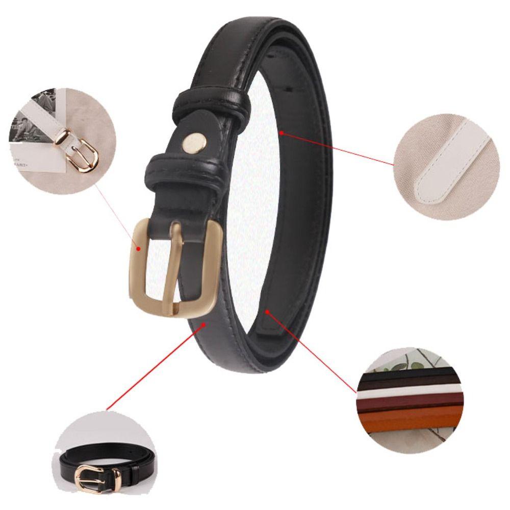 Fashion Pin Buckle Waistband Women Thin Waist Strap Versatile Leather Belt