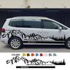 Autotür Seitenaufkleber Für Volkswagen VW Sharan 7N 2010-2025 Zubehör Wohnmobil Berg Grafiken Berg Baum Tuning Aufkleber