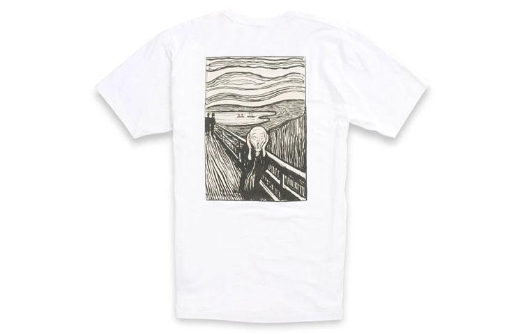 Vans X MoMA Munch T Shirts Unisex White Crew Neck Moderate Straight Fit VN0A4RP61UB S