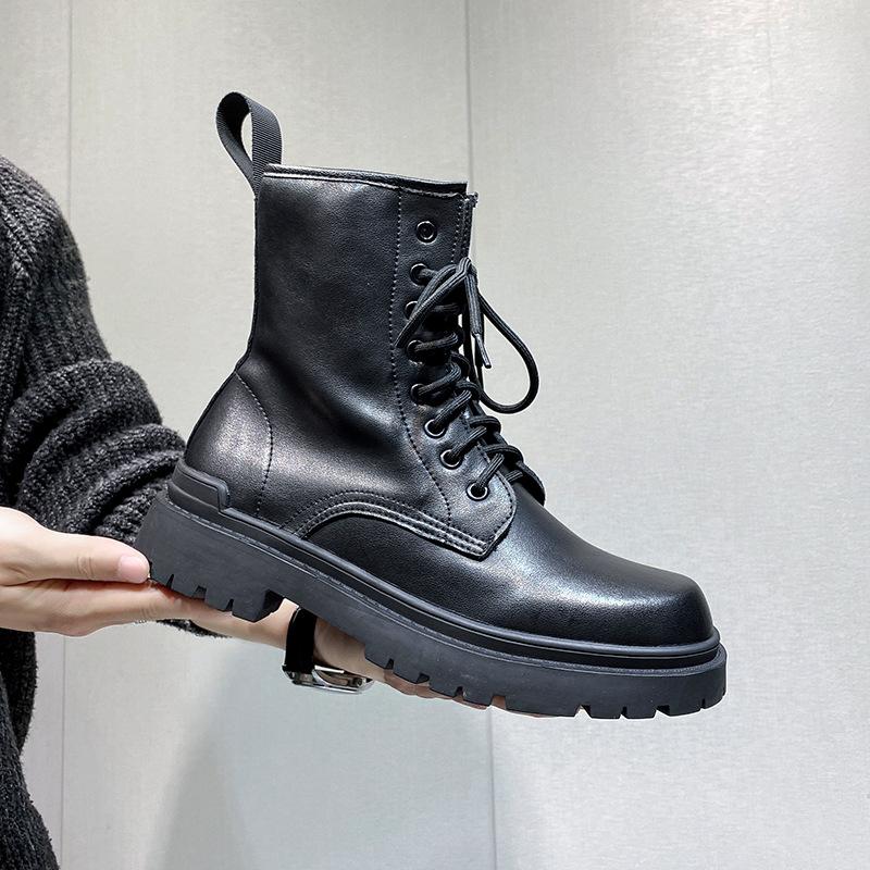 Men's Martin boots 2021 new versatile British style high-top shoes men's winter cotton shoes tooling men's boots 6088-T