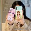 Girl Dog Puppy Matte TPU Mobile Phone Case for Samsung Galaxy A56 55 54 53 52 51 36 35 34 23 16 15 5G Colorful Cover
