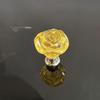 Mânăr de sertar din sticlă cu cristal roz de 30 mm - Stil Retro European pentru Dulap sau Comodă