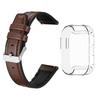Leather+Silicone Band Watchband with TPU Soft Shell for Huami Amazfit Bip 6 Bip5 Bip 5 Unity