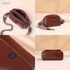 Oil Wax Cowhide Leather Women's Small Bag, Crossbody Shoulder Shell Bag, Practical Multi Pocket, Simple Coin Purse, Phe Bag