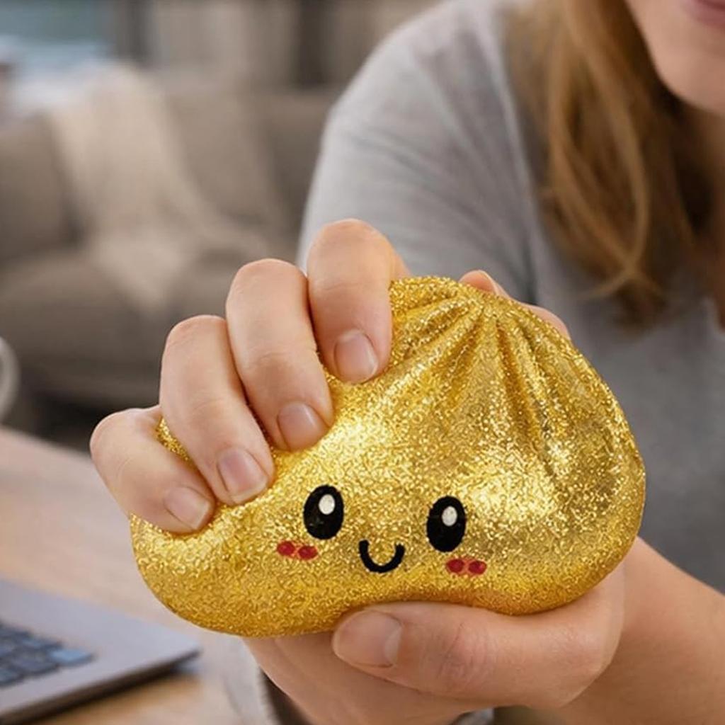 Dumpling Toy Slow Rising Kawaii Dumpling with Smiling Face for Stress Relief and Hand Exercise Toys for All Ages