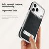 For iPhone 17 Pro Max Case with Hidden Kickstand Leather + PC + TPU Matte Electroplated Phone Cover