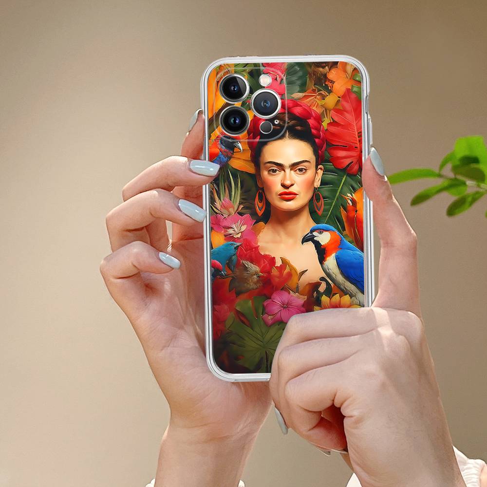 Fashion F-Frida K-KahlosS Phone Case For IPhone 11 13 16 12 17 14 15 Pro Max Plus Soft Clear Back Cover Coque