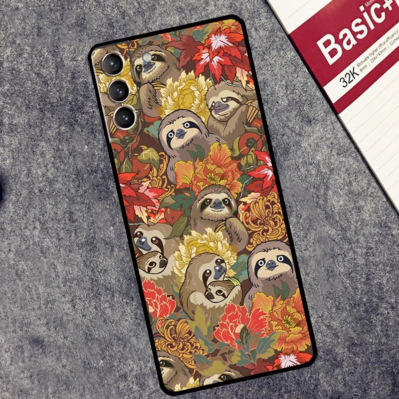 Sloth Cute Animal Case For Samsung Galaxy S26 S25 Ultra S20 S21 S22 S23 S24 Ultra S10 Plus S25 FE Cover Coque