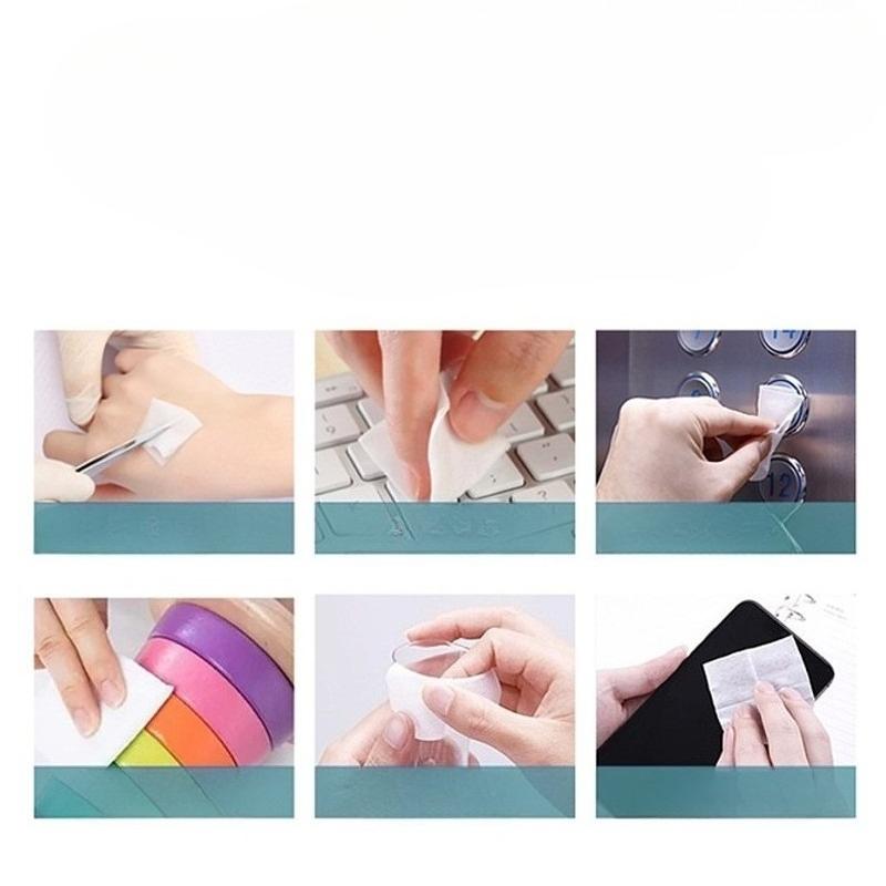 Disposable Alcohol Wipes, 75 Degrees, 100 Pieces, Jewelry, Nail Polish, Tableware, Mobile Phone Screens, Nail Care