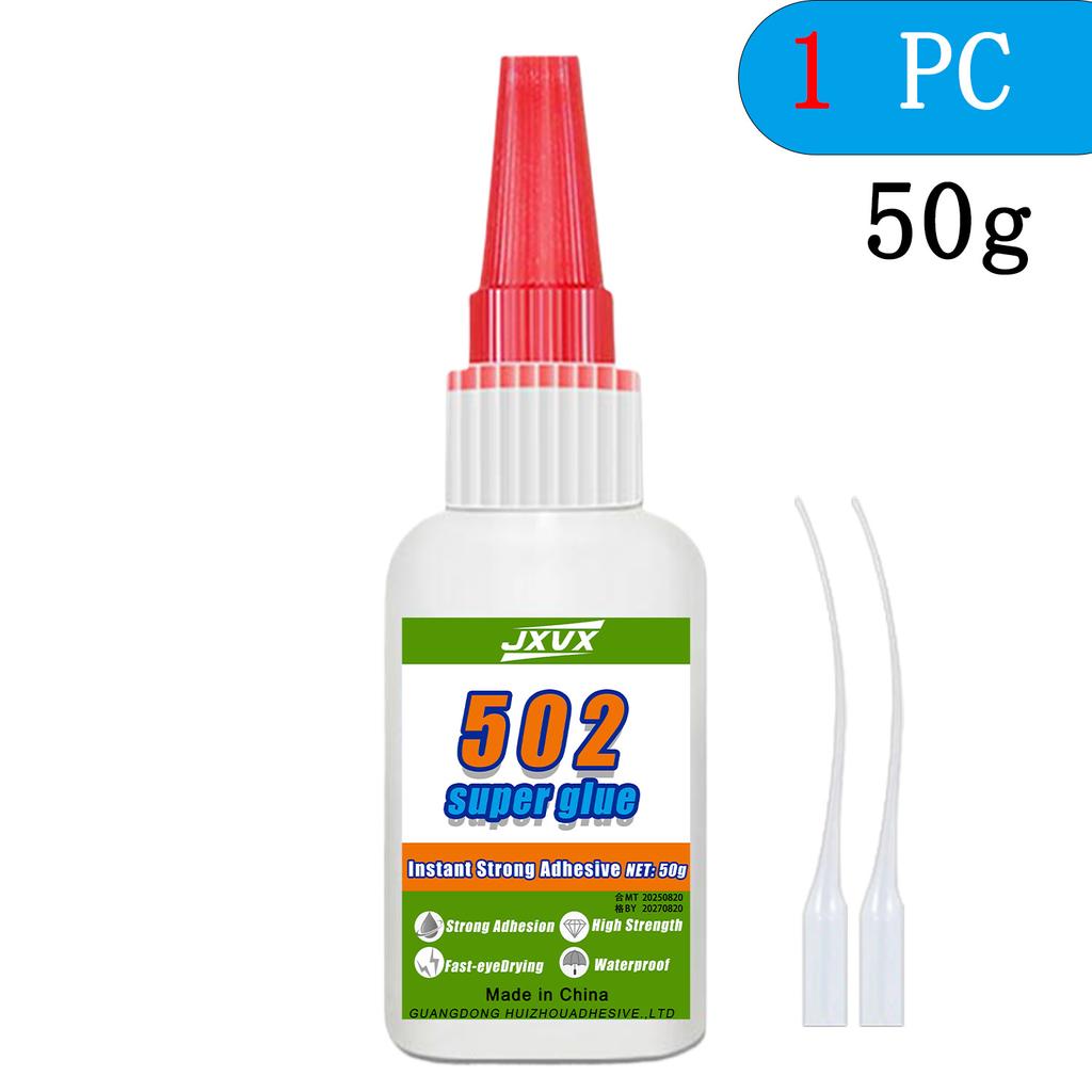 502 Super Glue 3-Second Curing Cyanoacrylate Adhesive Instant Bonding for Metal, Plastic, Glass, Toys Joining and Repair Office Maintenance
