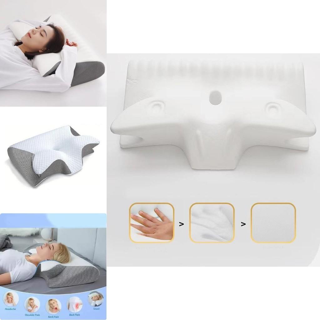 Soft And Breathable Memory Foam Neck Pillow For Better Sleep And Neck Support In Black White And Gray