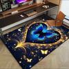 Butterfly Heart Pattern Area Rug, Office Carpet Indoor Outdoor Entrance Doormat, Non-Slip Soft And Comfortable, Living Room, C122082