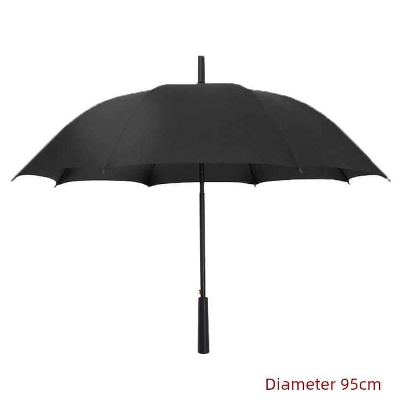 24-Rib Long-Handle Automatic Umbrella, Large Size for Men and Women, Reinforced Straight Umbrella, Windproof Advertising Business Umbrella