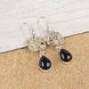 Black Onyx Cab 925 Solid Sterling Silver Earrings, Handmade Gemstone Earrings Jewelry, Gifts For Wife Brand New Earrings