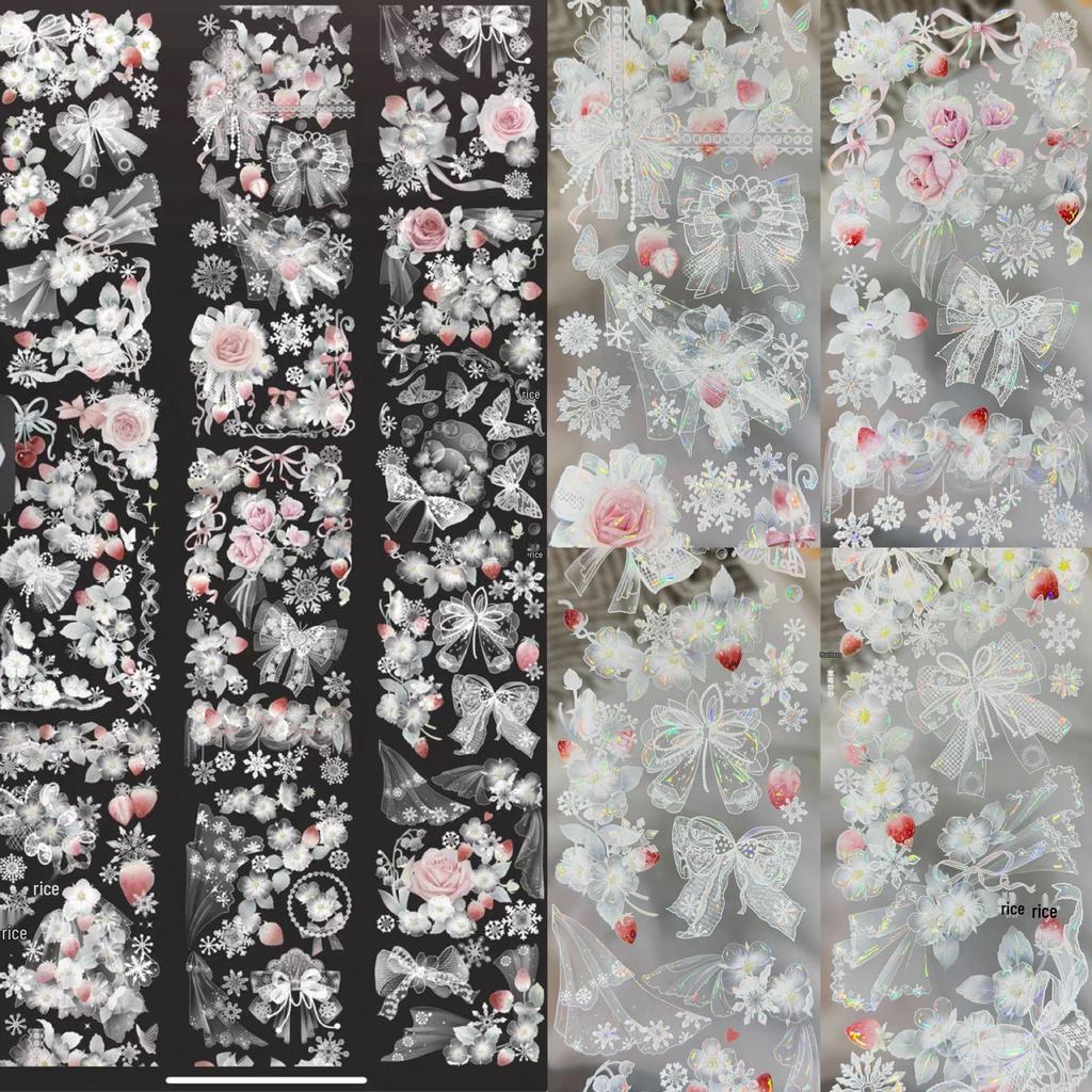 Falling Sunset Tide Washi Tape & Stickers for Journals: Flowing Hemp Ancient Style