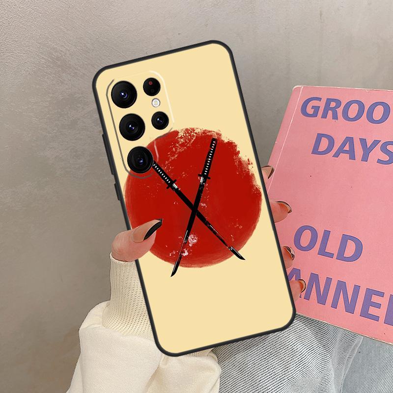 Japanese Samurai Warrior Case For Samsung Galaxy S24 Ultra S20 S21 S22 S23 S25 Ultra S9 S10 Plus S25 FE Cover Coque