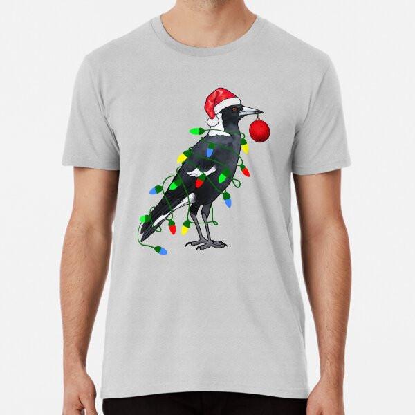 Extra Festive Magpie Premium T-Shirt S To 5XL Made In the AU/USA T-Shirt