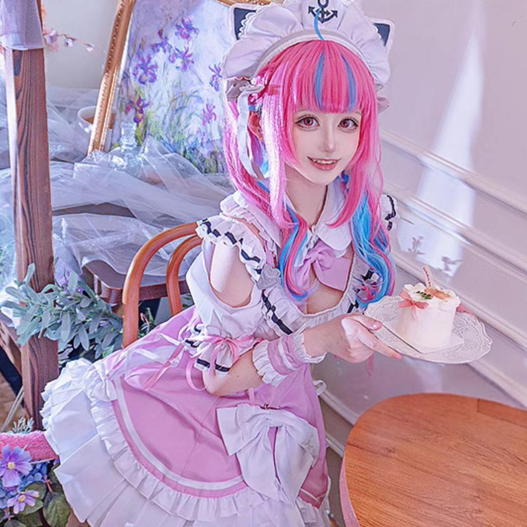 [Milky Time] Hololive Minato Aqua Cosplay Vtuber Halloween New Costume Maid